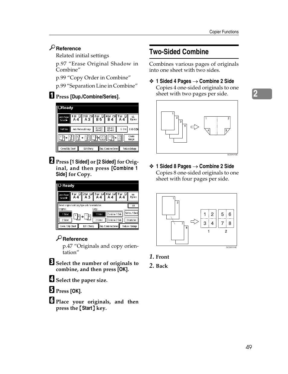 Two-sided combine | Lanier LD235 User Manual | Page 59 / 134
