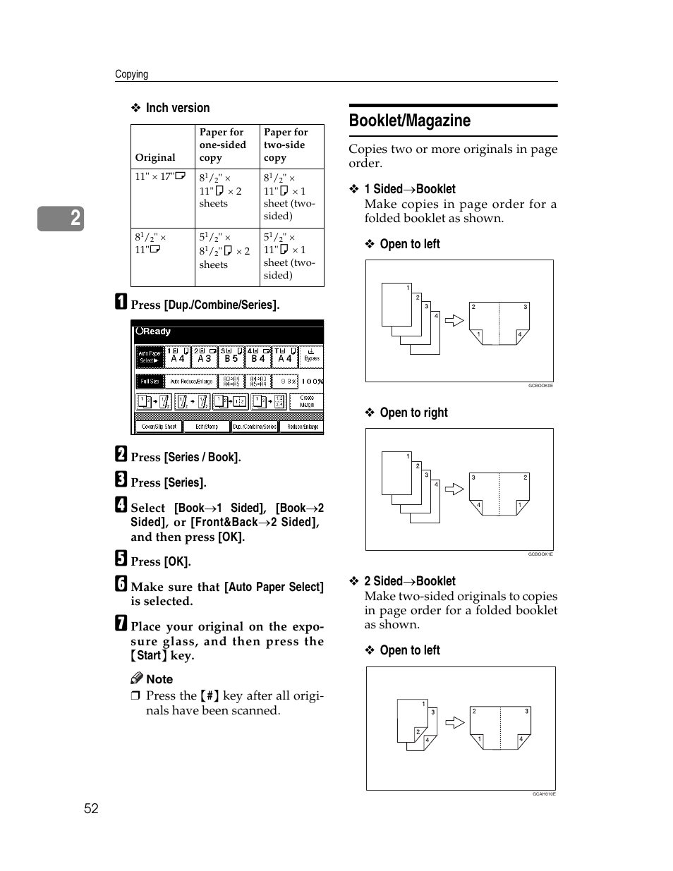 Booklet/magazine | Lanier LD235 User Manual | Page 62 / 134