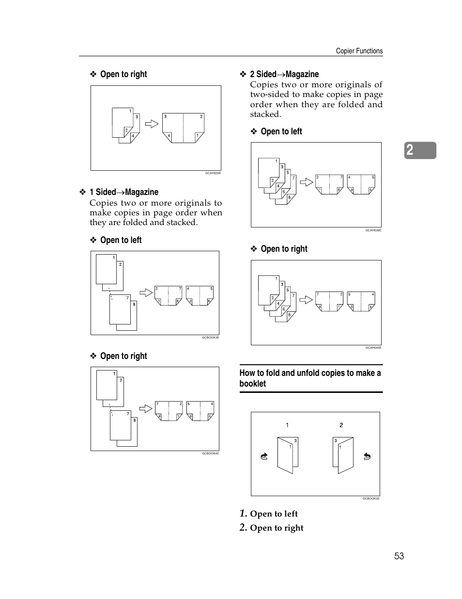How to fold and unfold copies to make a booklet | Lanier LD235 User Manual | Page 63 / 134