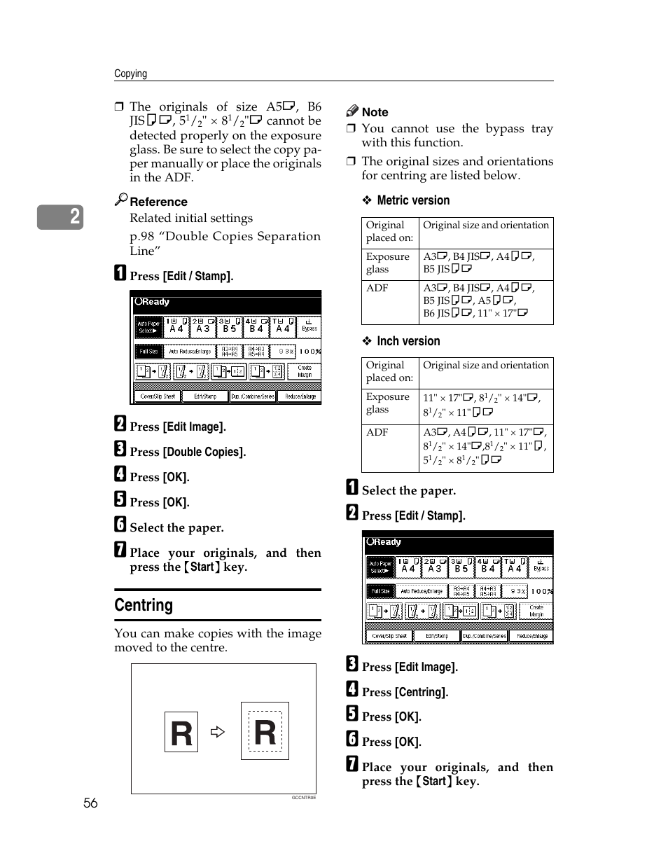 Centring | Lanier LD235 User Manual | Page 66 / 134