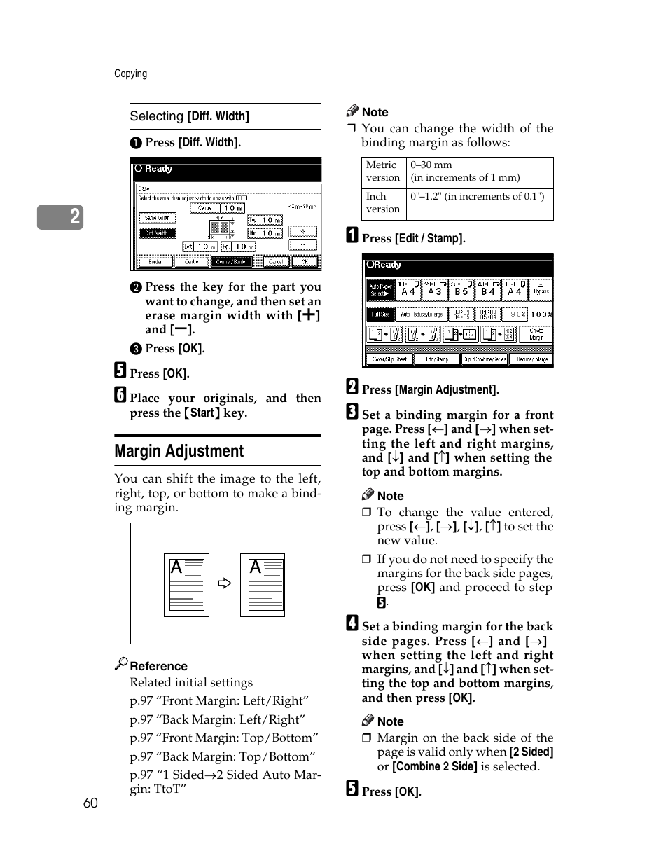 Margin adjustment | Lanier LD235 User Manual | Page 70 / 134