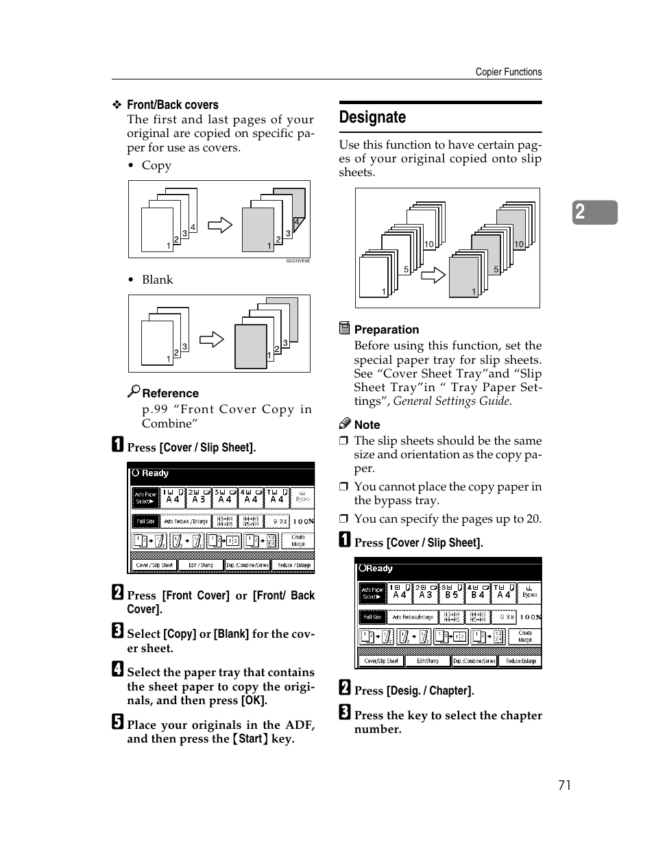 Designate | Lanier LD235 User Manual | Page 81 / 134