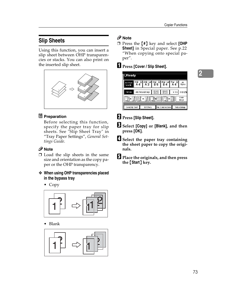 Slip sheets | Lanier LD235 User Manual | Page 83 / 134