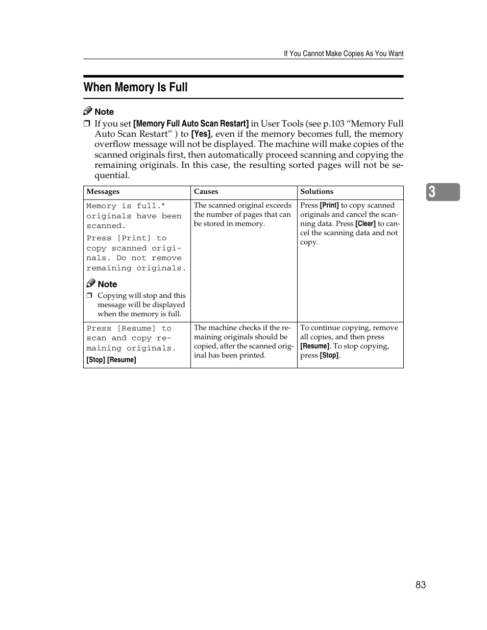 When memory is full | Lanier LD235 User Manual | Page 93 / 134