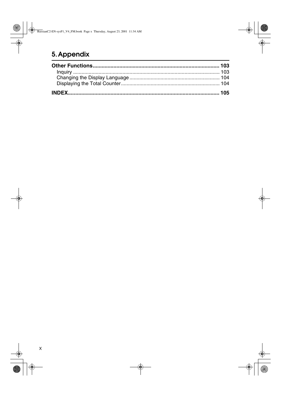 Appendix | Lanier 5622 AG User Manual | Page 13 / 118