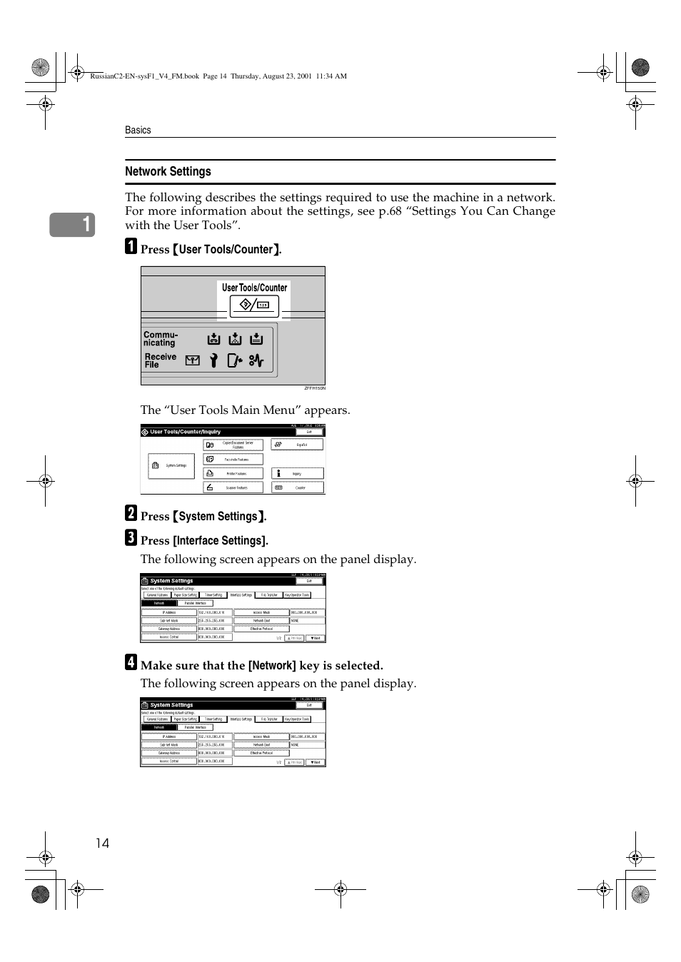 Network settings | Lanier 5622 AG User Manual | Page 27 / 118