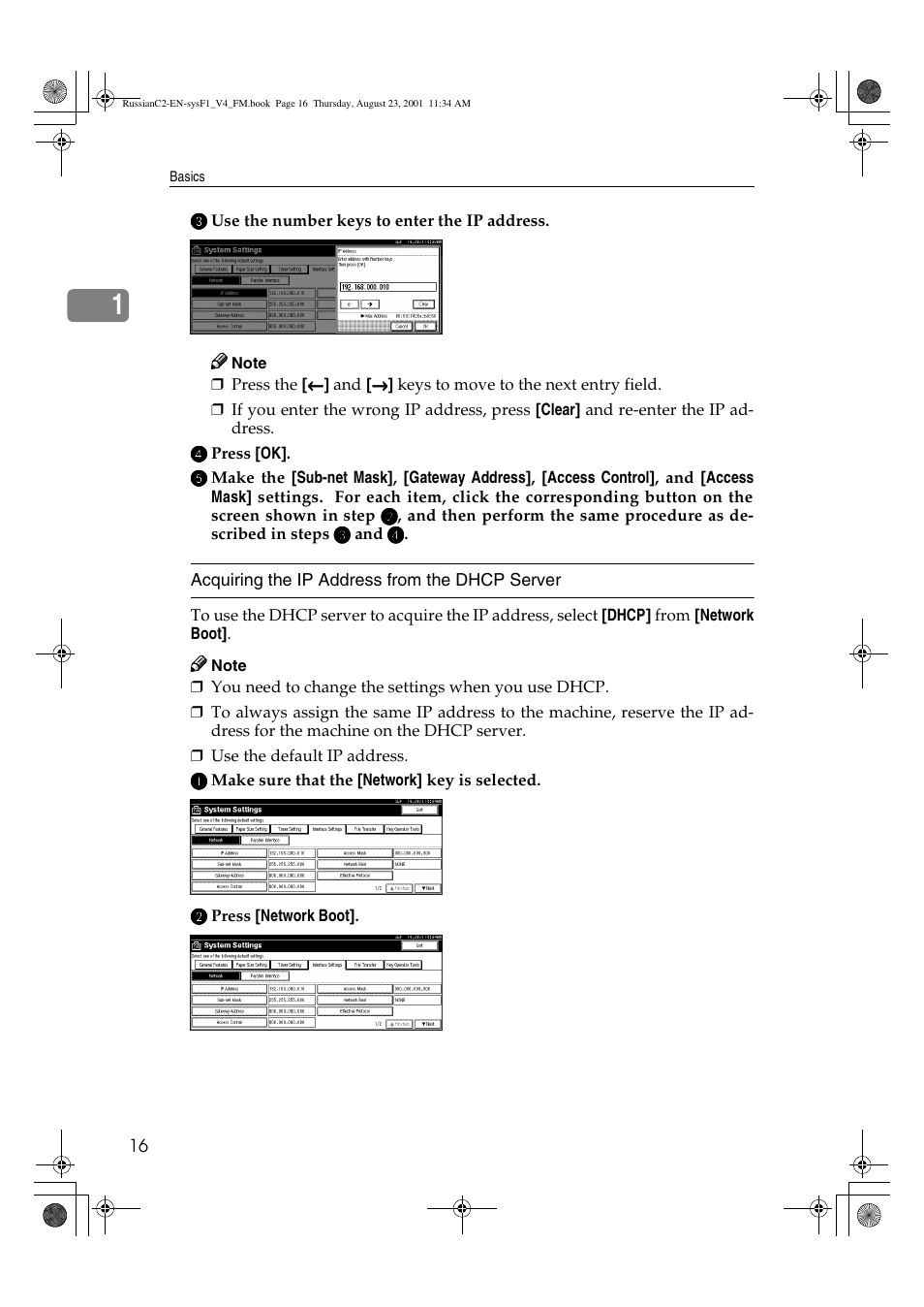 Acquiring the ip address from the dhcp server | Lanier 5622 AG User Manual | Page 29 / 118