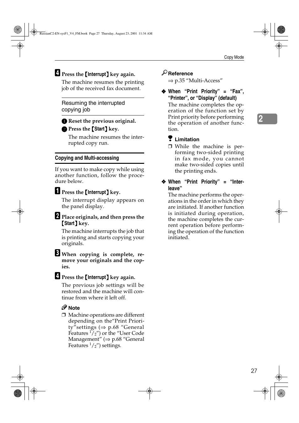 Copying and multi-accessing | Lanier 5622 AG User Manual | Page 40 / 118