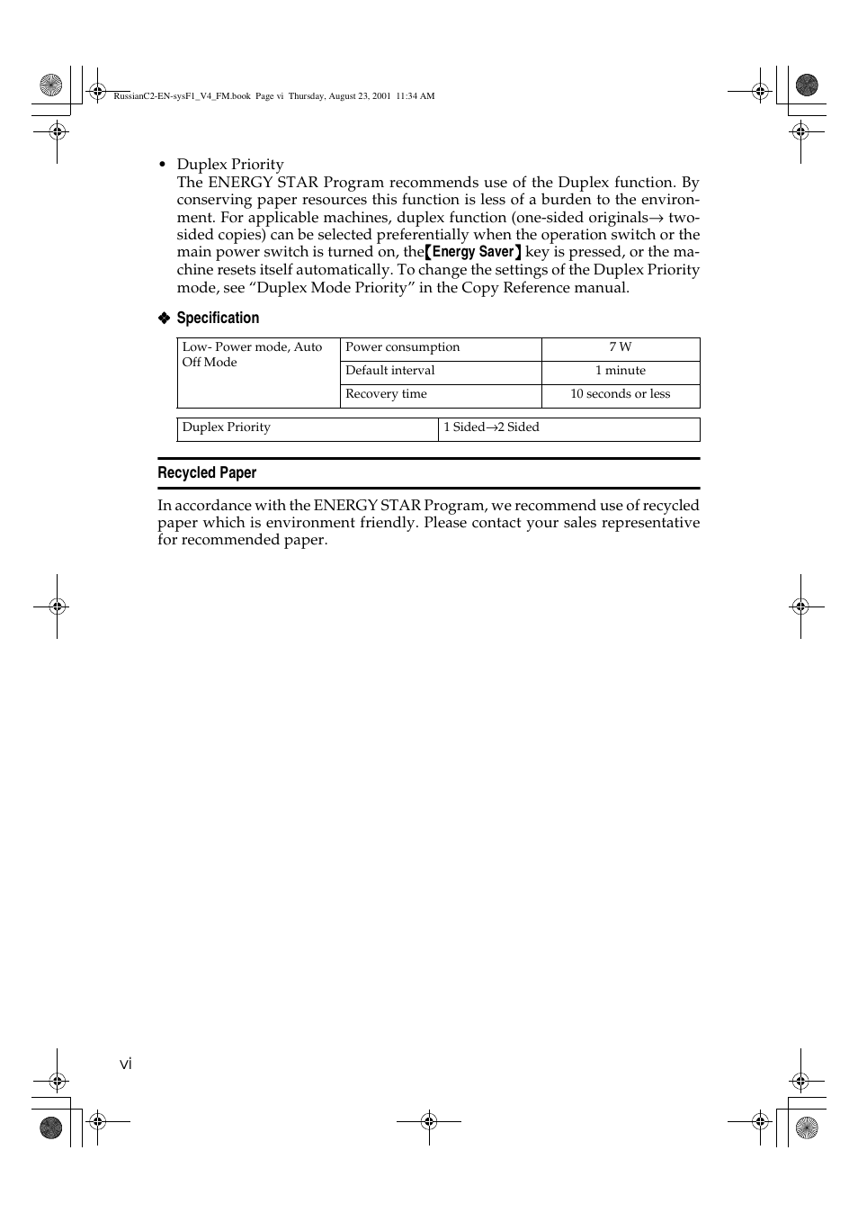 Recycled paper | Lanier 5622 AG User Manual | Page 9 / 118