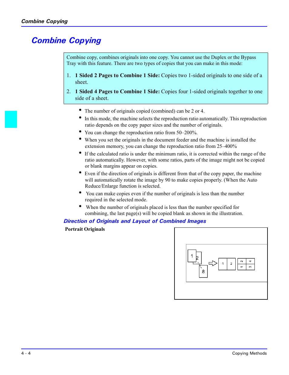 Combine copying, Combine copying -4 | Lanier 5518 User Manual | Page 42 / 97