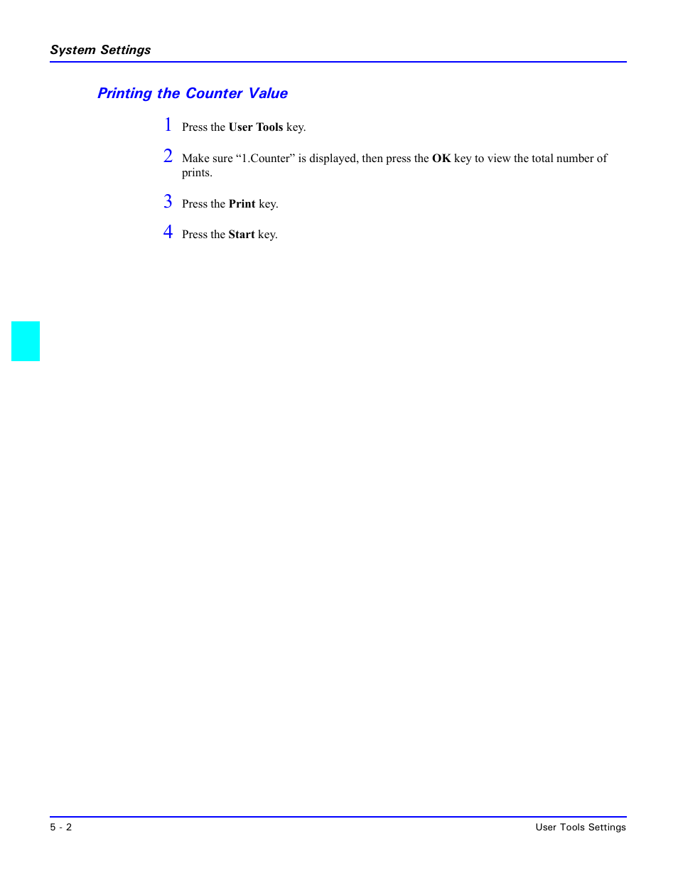 Printing the counter value, Printing the counter value -2 | Lanier 5518 User Manual | Page 50 / 97