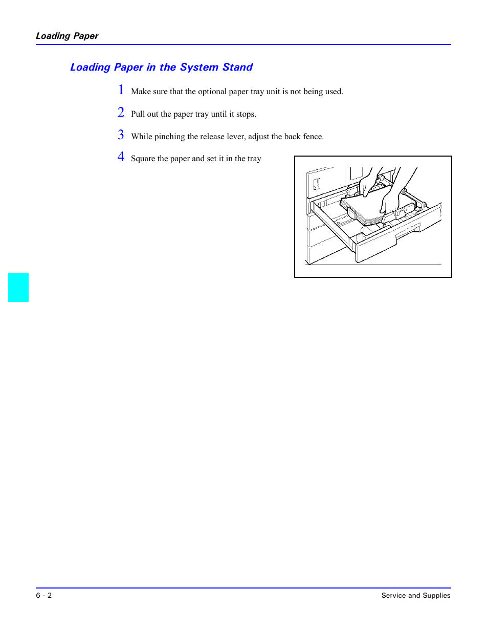 Loading paper in the system stand, Loading paper in the system stand -2 | Lanier 5518 User Manual | Page 60 / 97