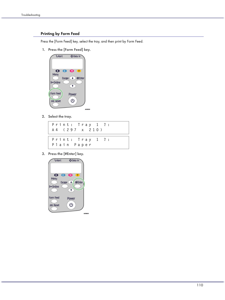 Printing by form feed | Lanier GX3050 User Manual | Page 113 / 265