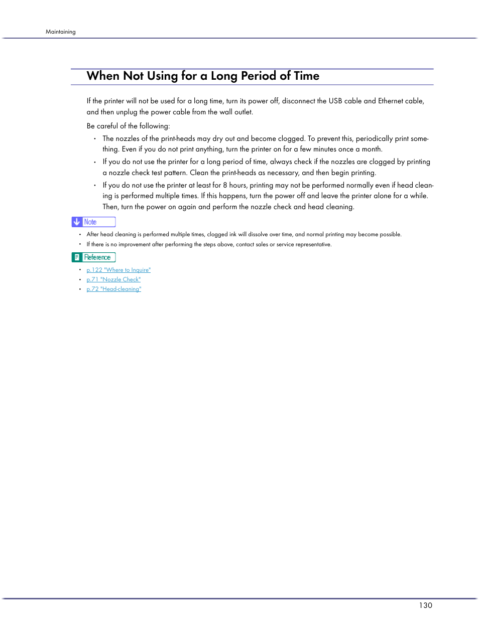 When not using for a long period of time | Lanier GX3050 User Manual | Page 133 / 265