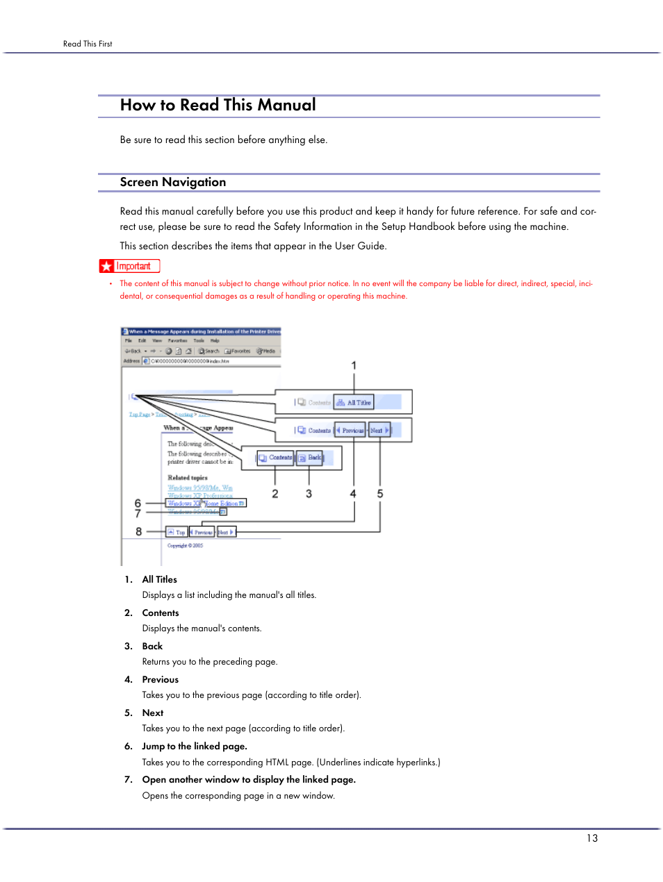 How to read this manual, Screen navigation | Lanier GX3050 User Manual | Page 16 / 265