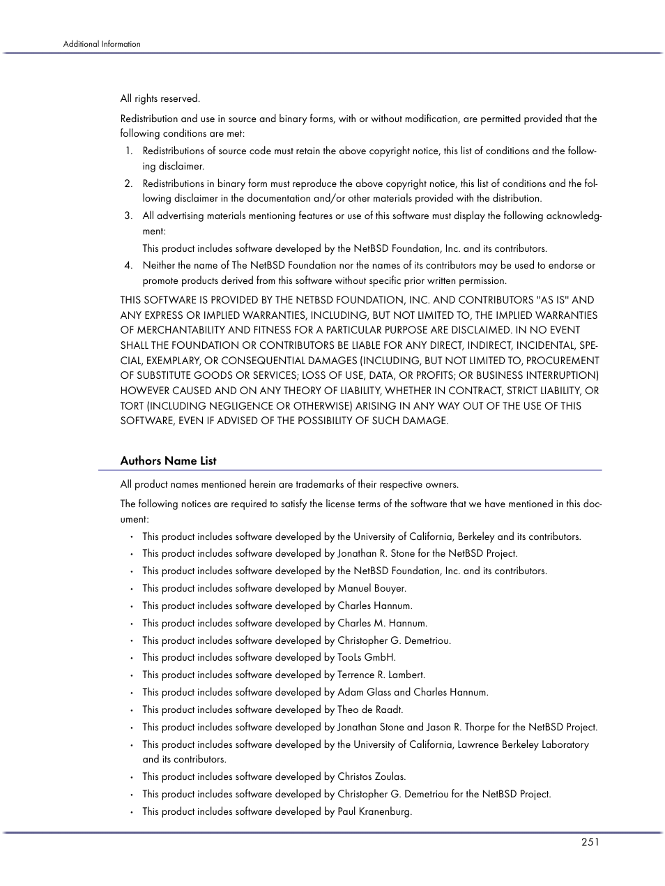 Authors name list | Lanier GX3050 User Manual | Page 254 / 265