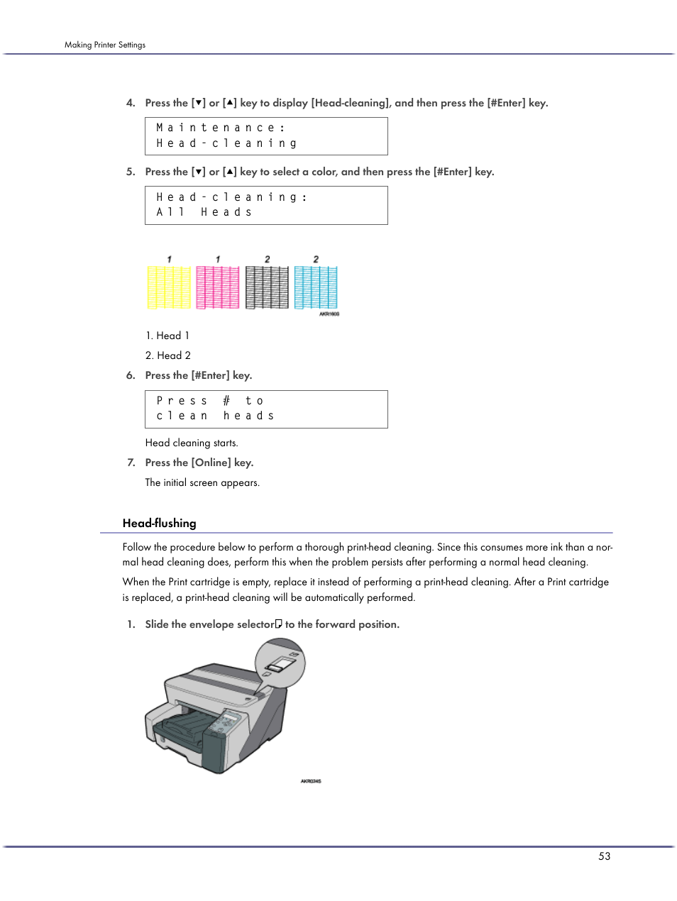 Head-flushing | Lanier GX3050 User Manual | Page 56 / 265