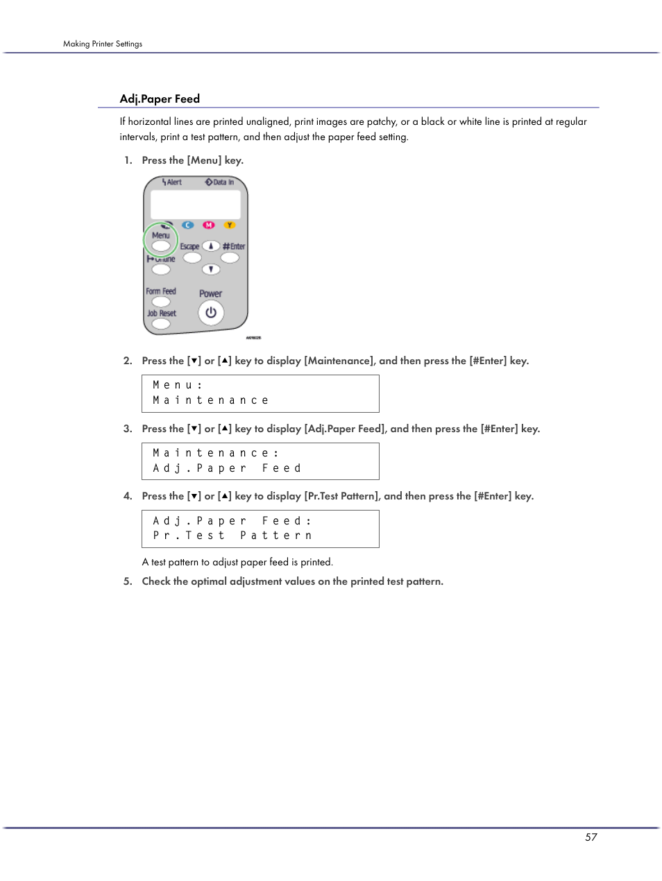 Adj.paper feed | Lanier GX3050 User Manual | Page 60 / 265