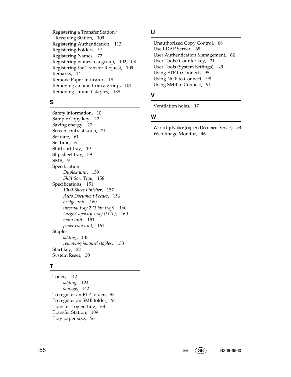 Lanier LD230 User Manual | Page 180 / 182