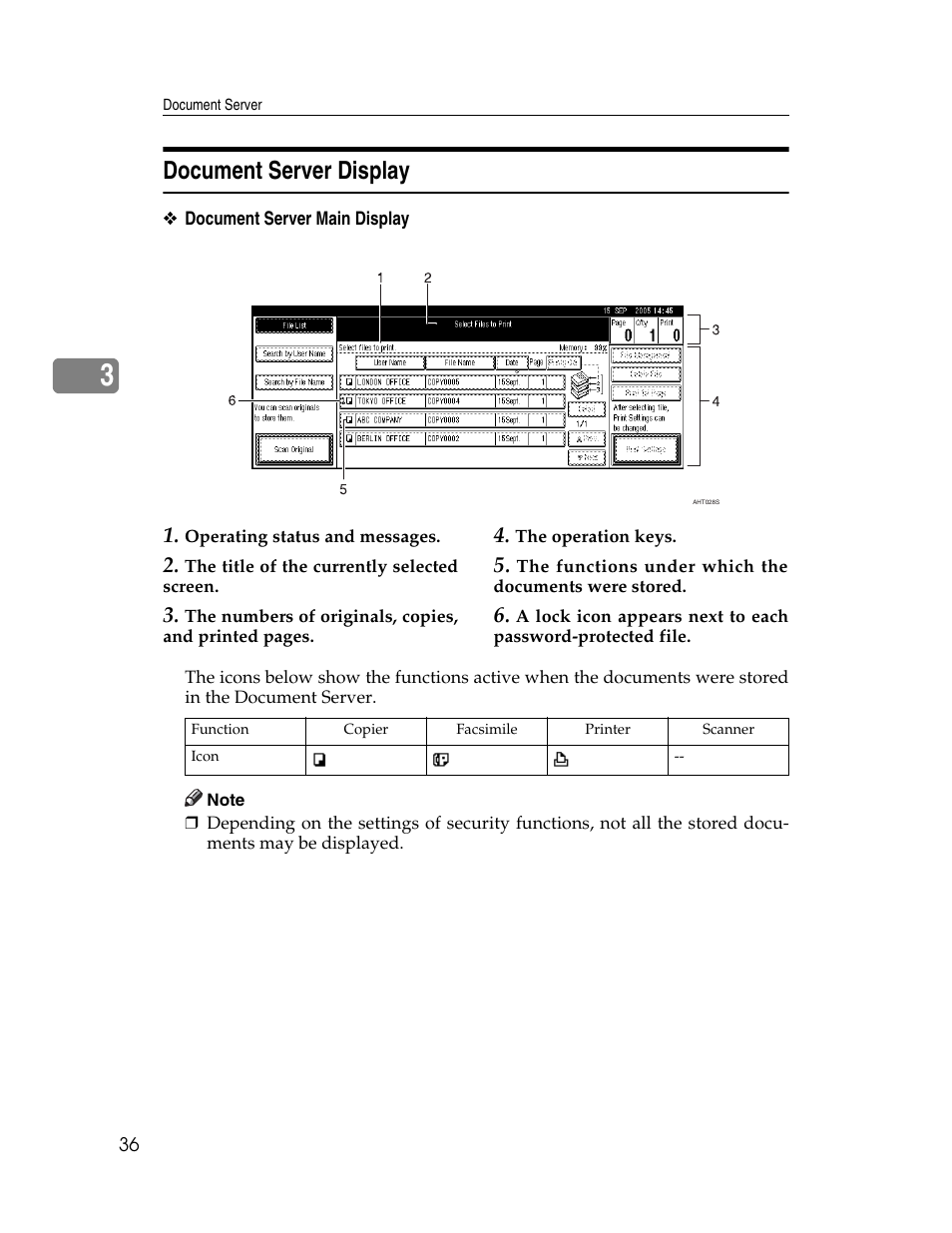 Document server display | Lanier LD230 User Manual | Page 48 / 182