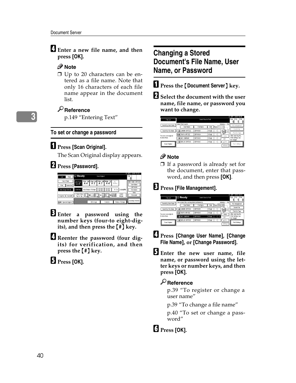 To set or change a password | Lanier LD230 User Manual | Page 52 / 182