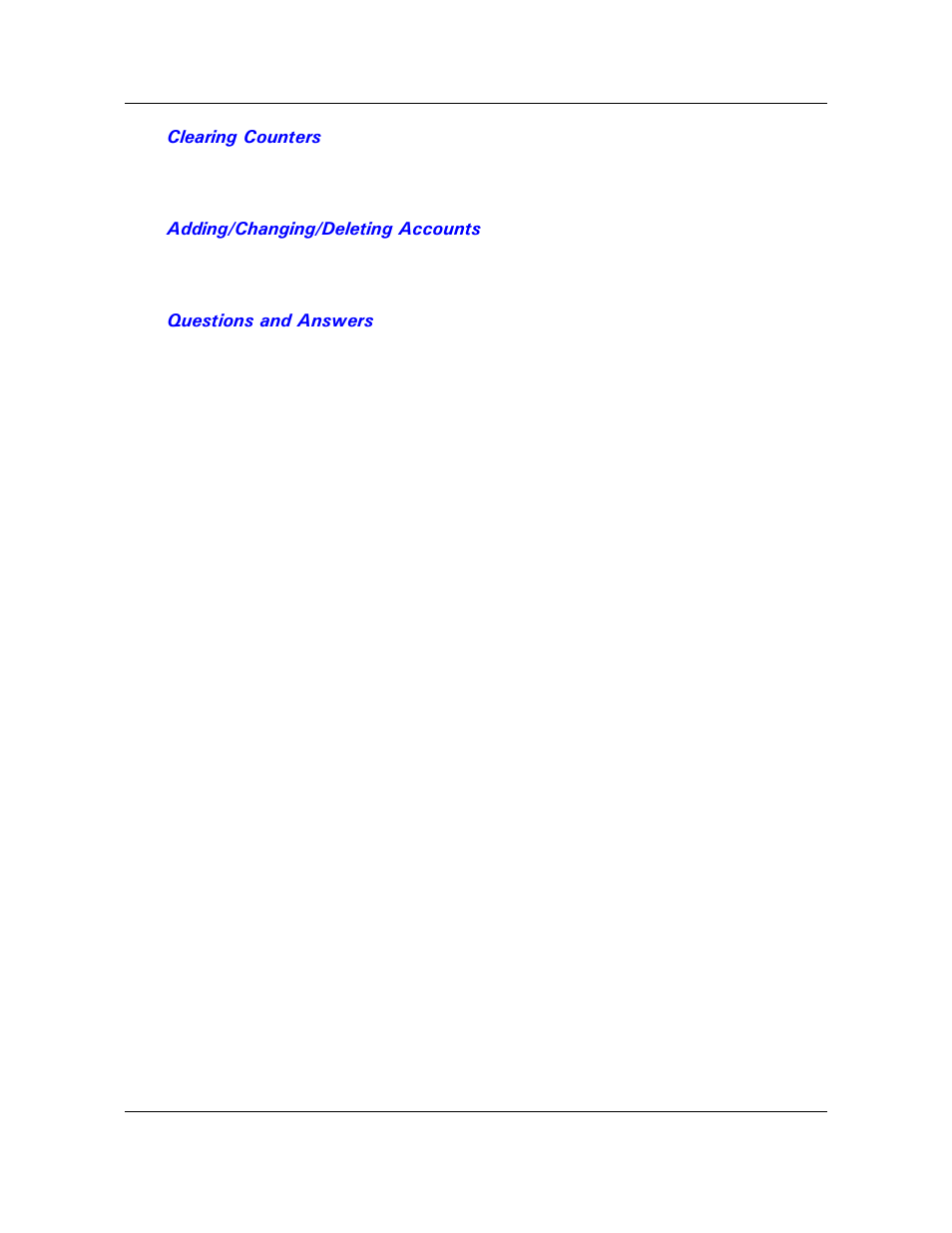 Clearing counters, Adding/changing/deleting accounts, Questions and answers | Lanier DIGITAL COLOR PRINTER/COPIER 5722 User Manual | Page 111 / 173
