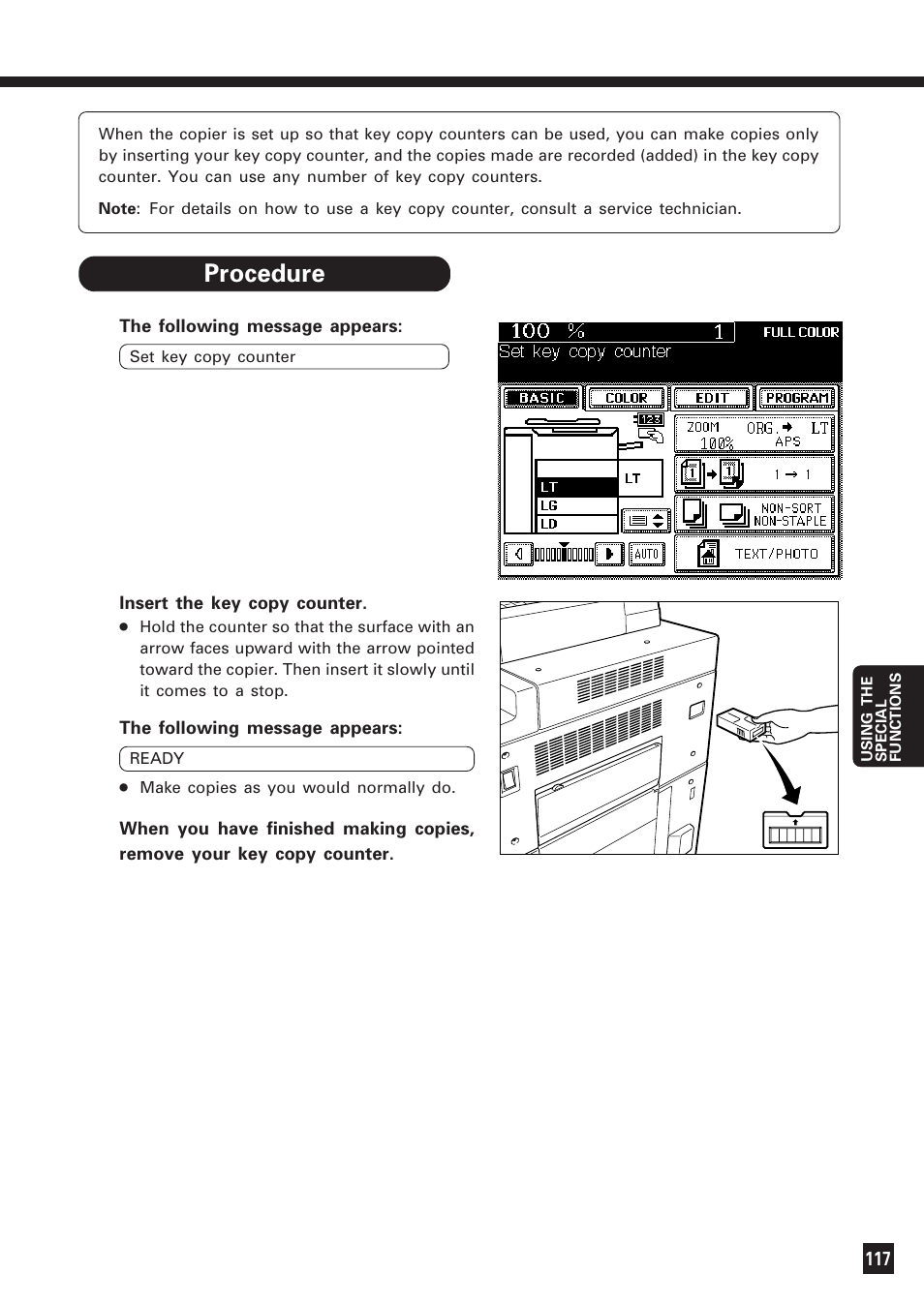 Key copy counter | Lanier DIGITAL COLOR PRINTER/COPIER 5722 User Manual | Page 122 / 173