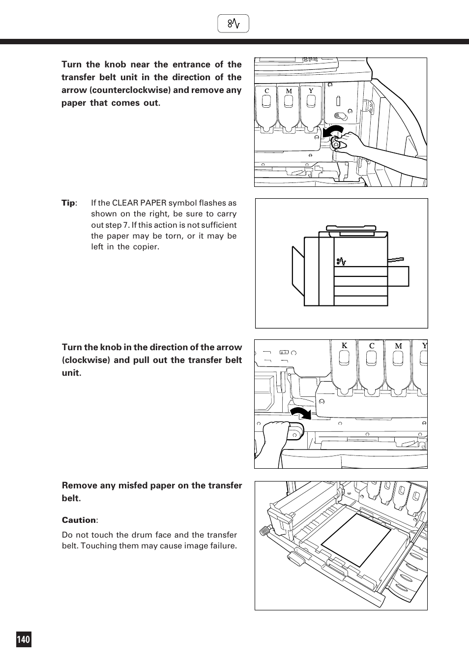 Clear paper symbol (cont.) | Lanier DIGITAL COLOR PRINTER/COPIER 5722 User Manual | Page 145 / 173