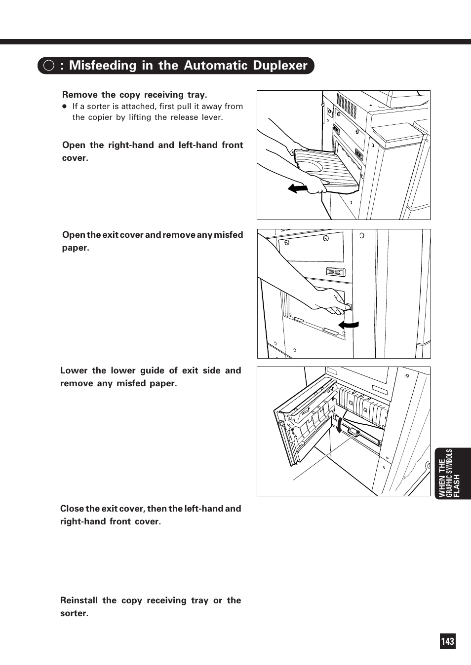 2) misfeeding in the automatic duplexer | Lanier DIGITAL COLOR PRINTER/COPIER 5722 User Manual | Page 148 / 173