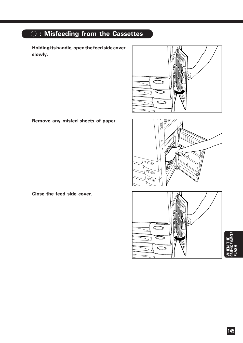 3) misfeeding from the cassettes | Lanier DIGITAL COLOR PRINTER/COPIER 5722 User Manual | Page 150 / 173