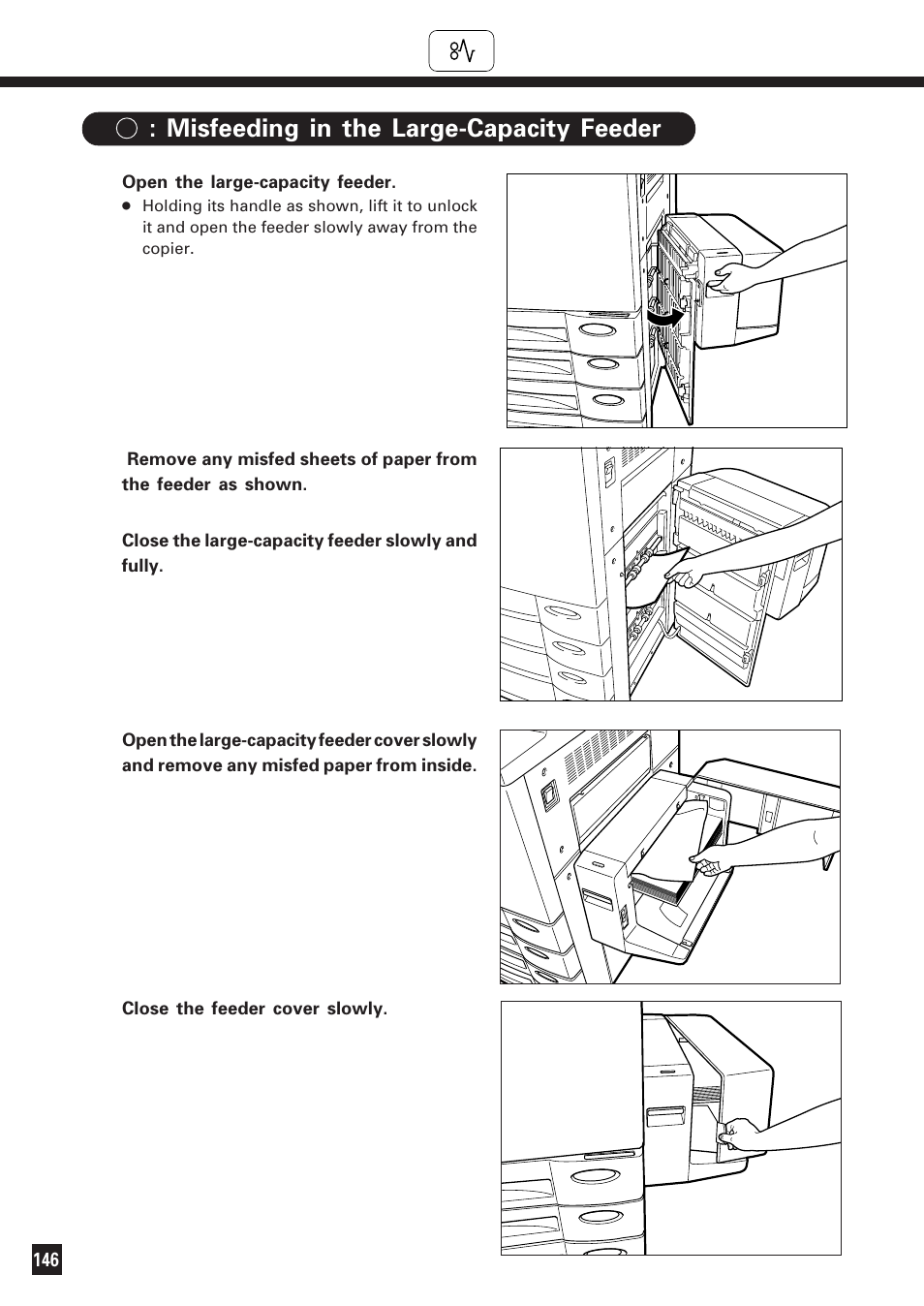 3) misfeeding in the large-capacity feeder, Clear paper symbol (cont.) | Lanier DIGITAL COLOR PRINTER/COPIER 5722 User Manual | Page 151 / 173