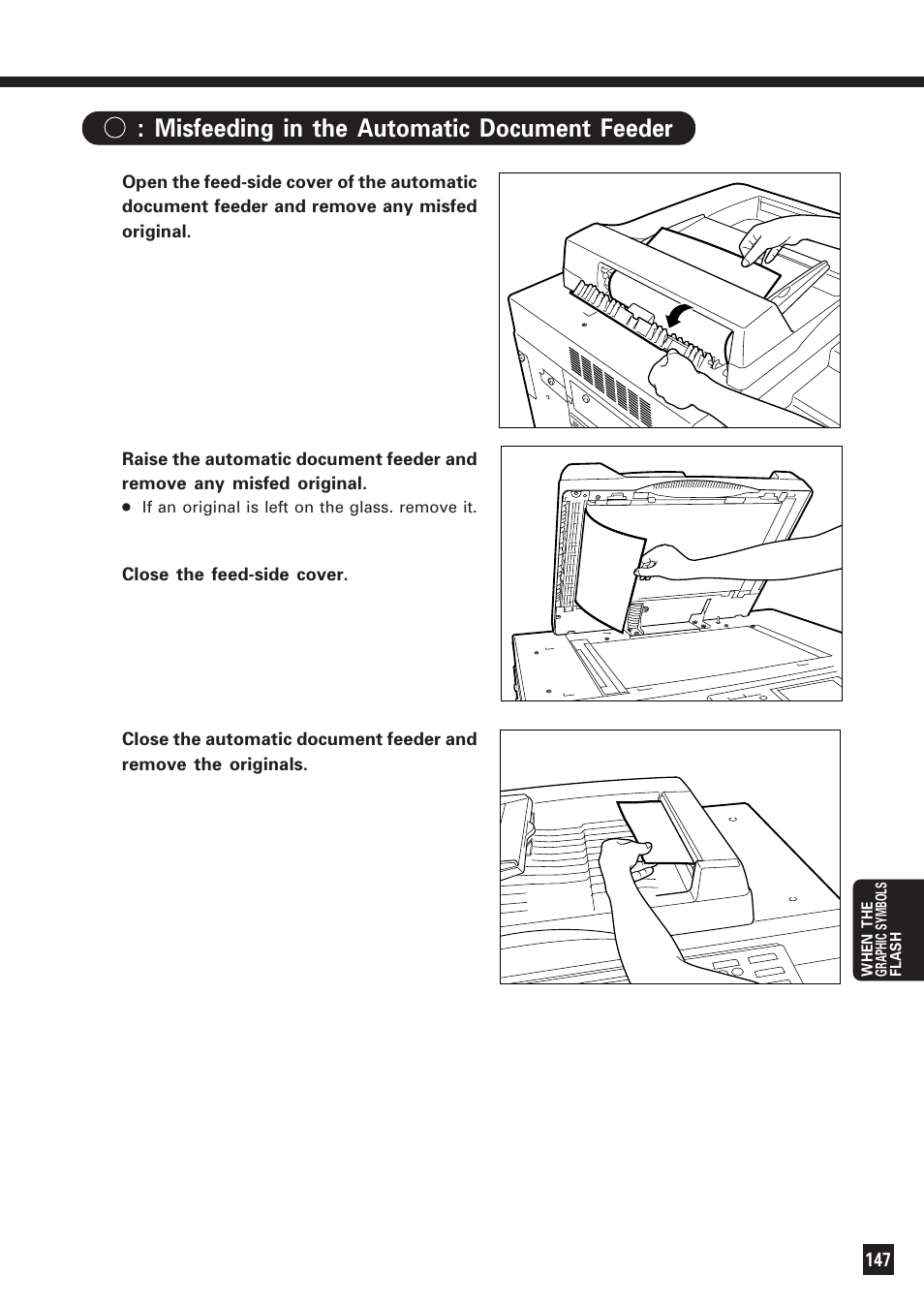 4) misfeeding in the automatic document feeder | Lanier DIGITAL COLOR PRINTER/COPIER 5722 User Manual | Page 152 / 173