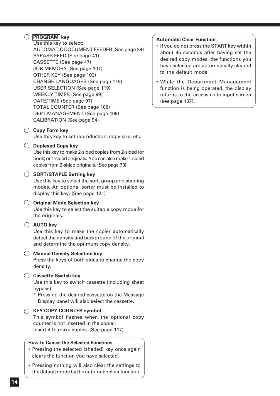 Description of the message display(cont.) | Lanier DIGITAL COLOR PRINTER/COPIER 5722 User Manual | Page 17 / 173