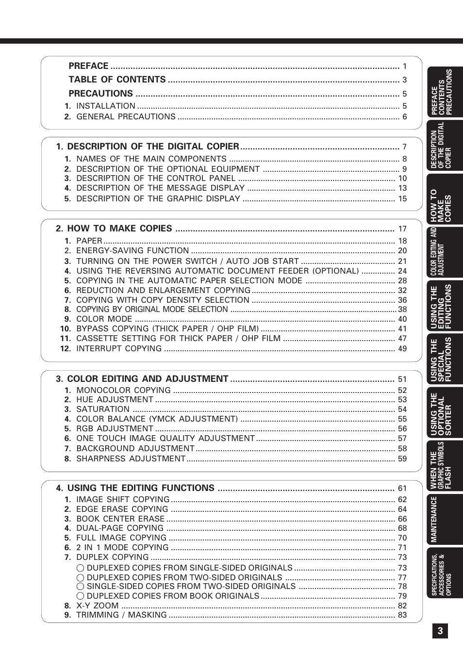 Lanier DIGITAL COLOR PRINTER/COPIER 5722 User Manual | Page 6 / 173