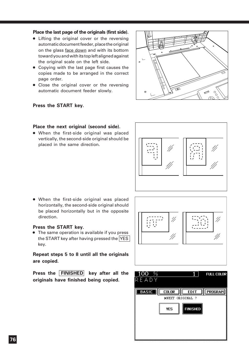 Duplex copying (cont.) | Lanier DIGITAL COLOR PRINTER/COPIER 5722 User Manual | Page 79 / 173