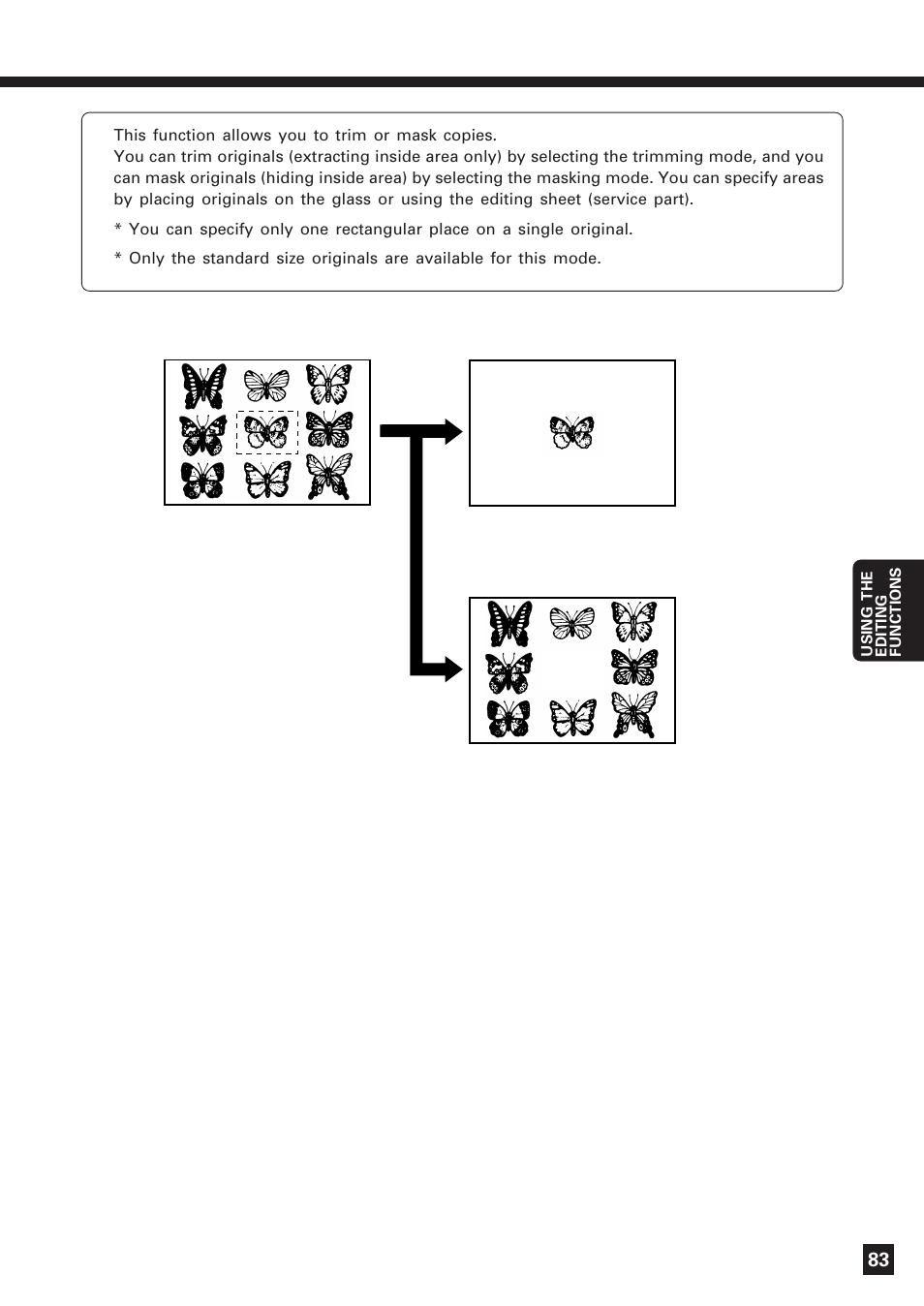 Trimming / masking, Trimming/masking | Lanier DIGITAL COLOR PRINTER/COPIER 5722 User Manual | Page 86 / 173