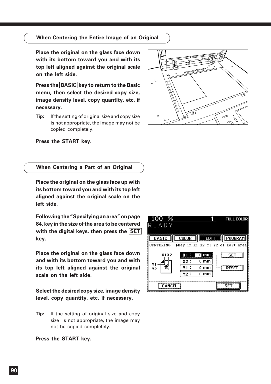 Centering (cont.) | Lanier DIGITAL COLOR PRINTER/COPIER 5722 User Manual | Page 93 / 173