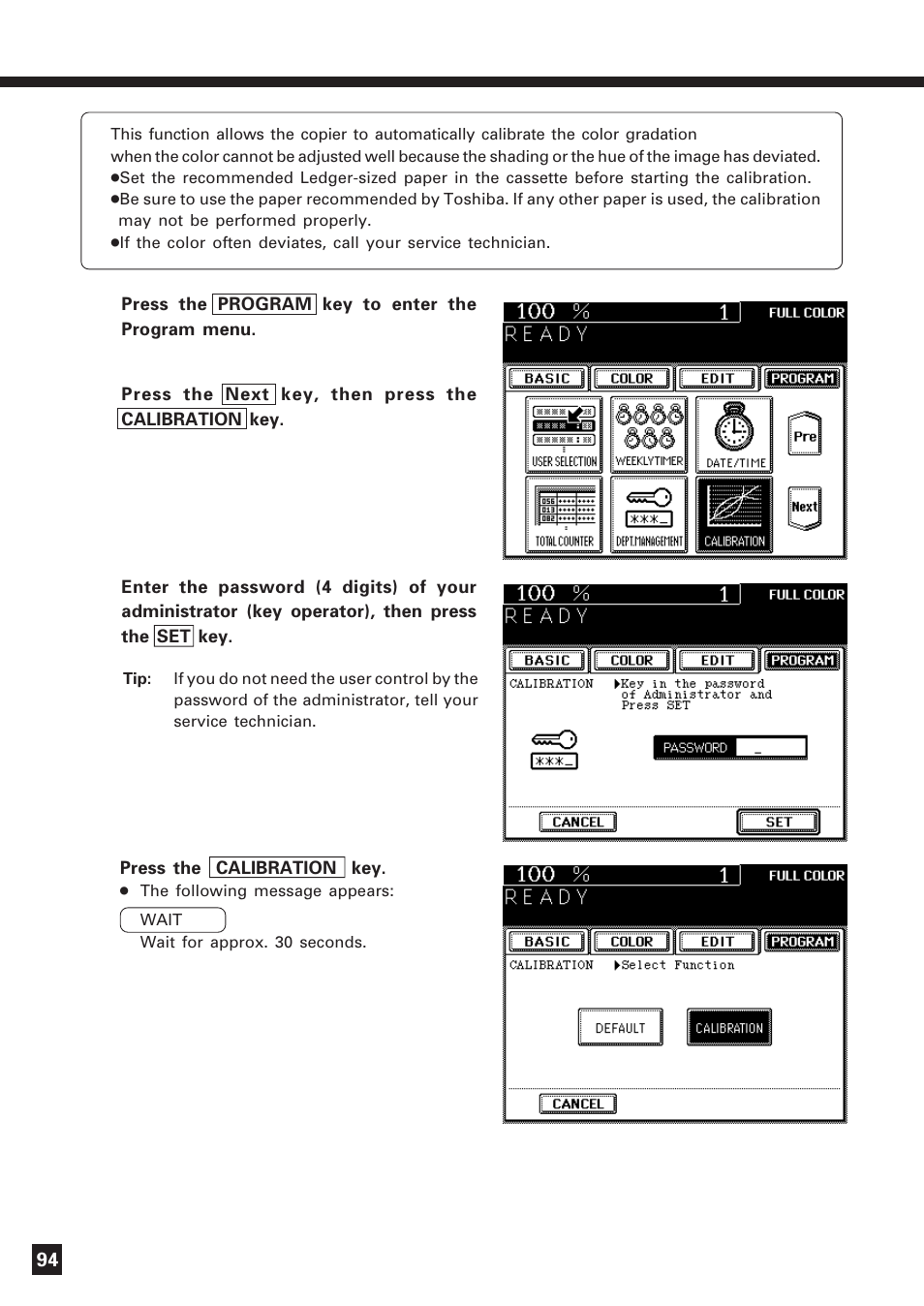 Calibration of gradation | Lanier DIGITAL COLOR PRINTER/COPIER 5722 User Manual | Page 97 / 173