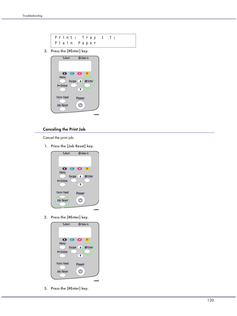 Canceling the print job | Lanier GX5050 User Manual | Page 123 / 279