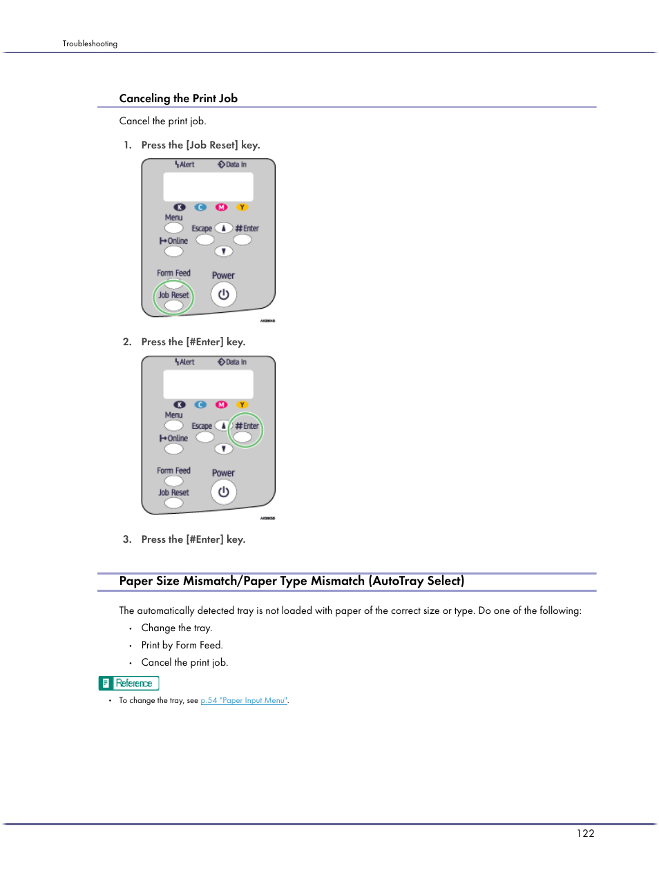 Canceling the print job | Lanier GX5050 User Manual | Page 125 / 279