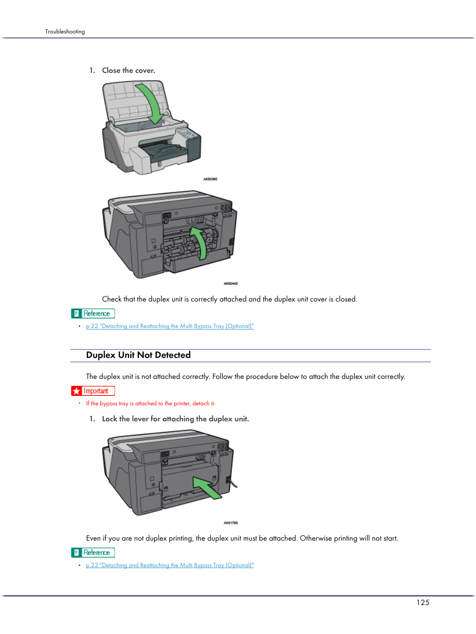 Duplex unit not detected | Lanier GX5050 User Manual | Page 128 / 279