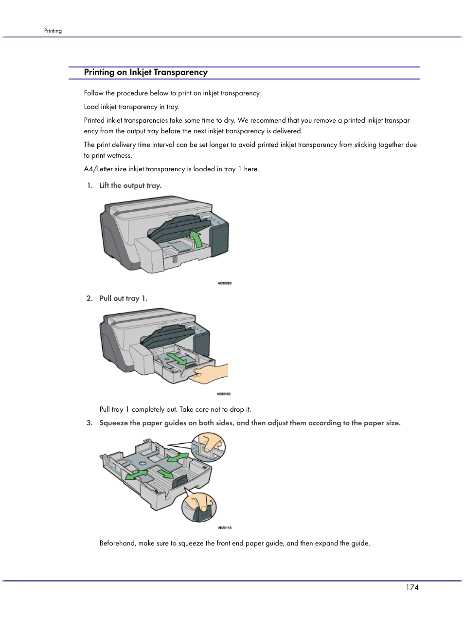 Printing on inkjet transparency | Lanier GX5050 User Manual | Page 177 / 279