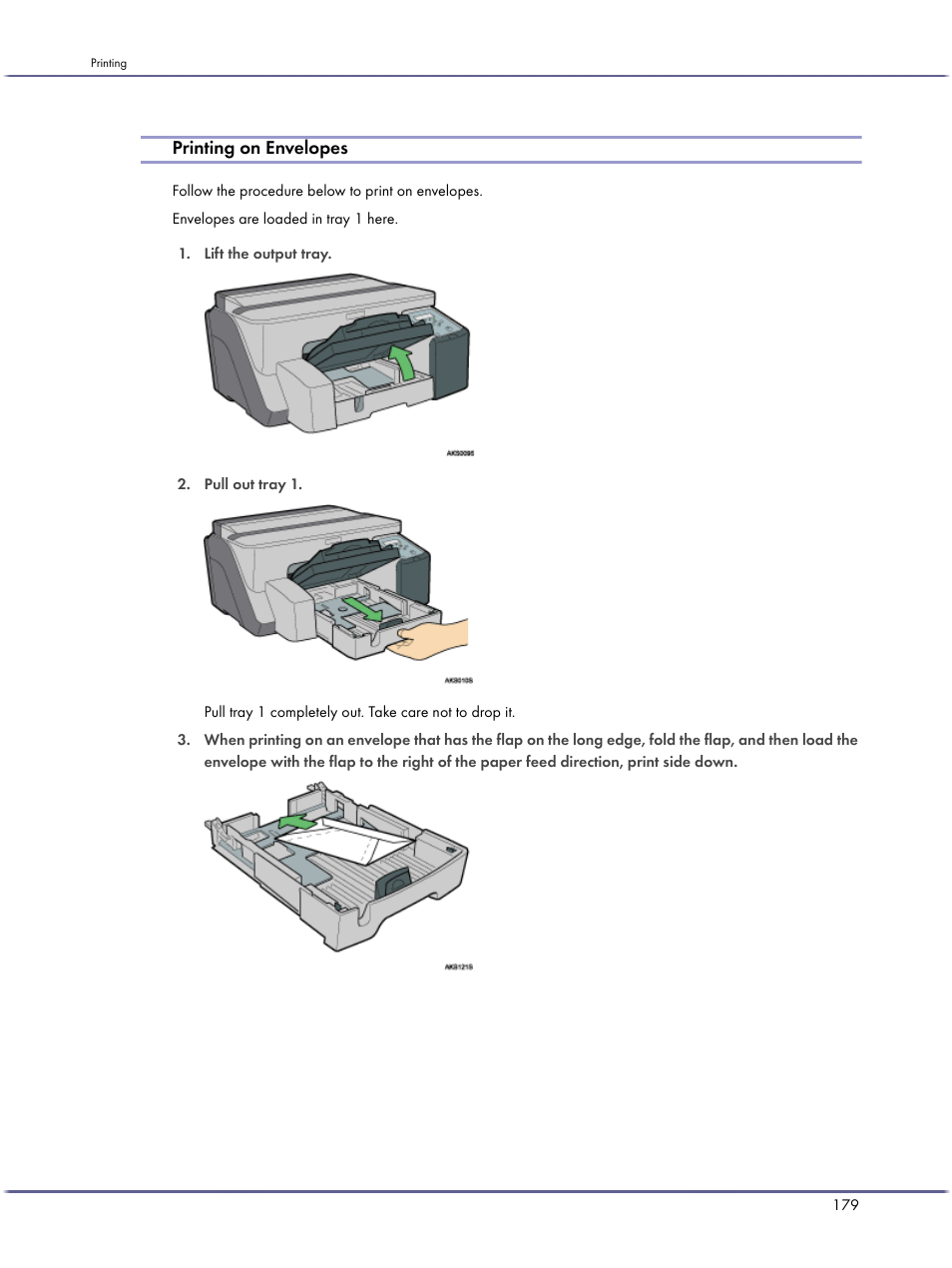 Printing on envelopes | Lanier GX5050 User Manual | Page 182 / 279