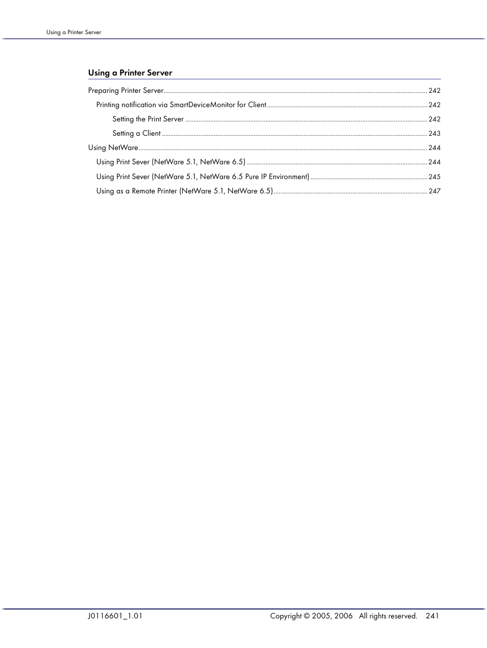 Using a printer server | Lanier GX5050 User Manual | Page 244 / 279