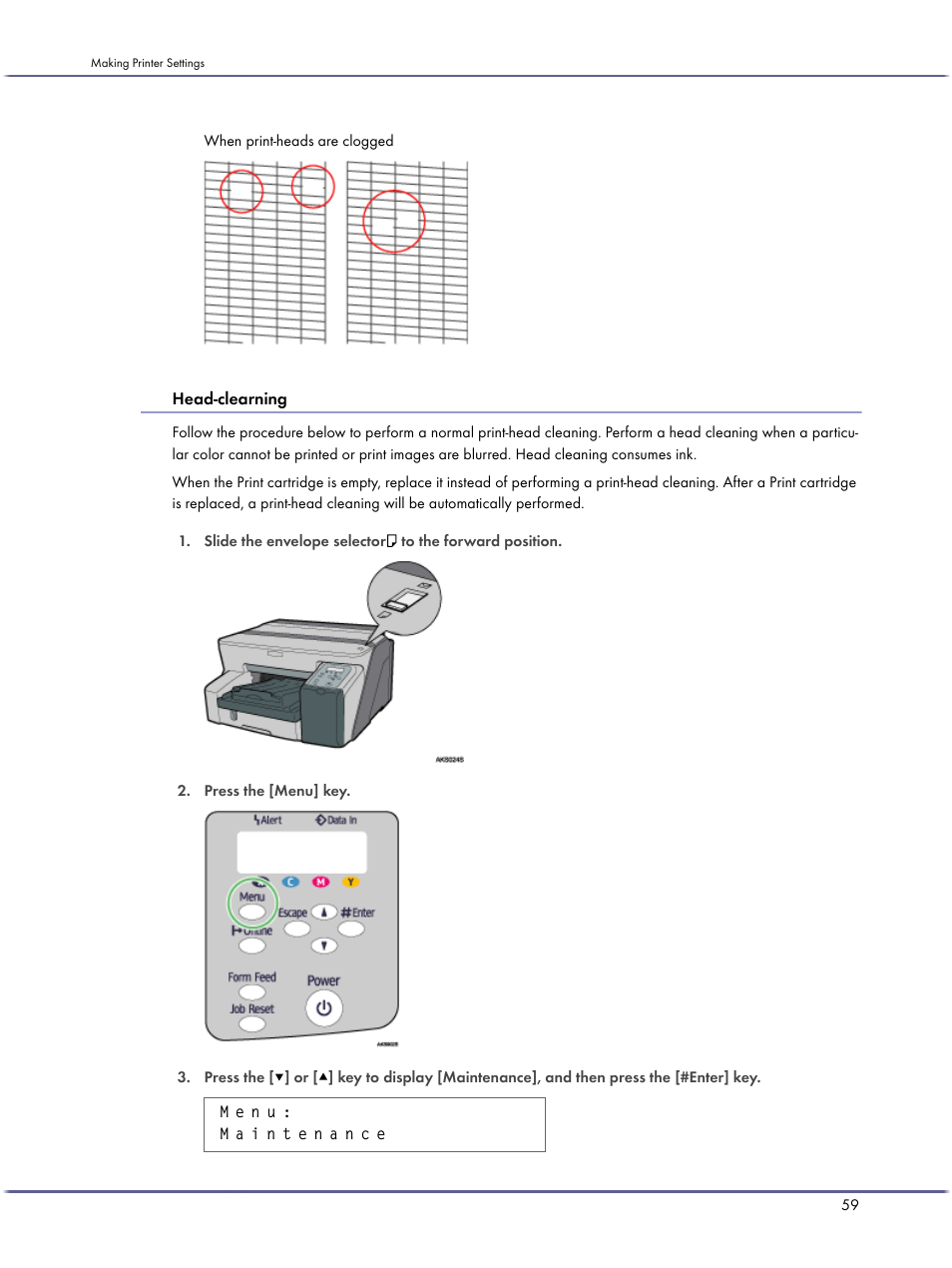 Head-clearning | Lanier GX5050 User Manual | Page 62 / 279