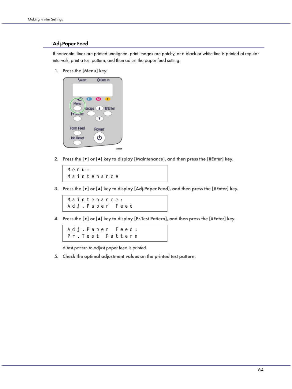 Adj.paper feed | Lanier GX5050 User Manual | Page 67 / 279