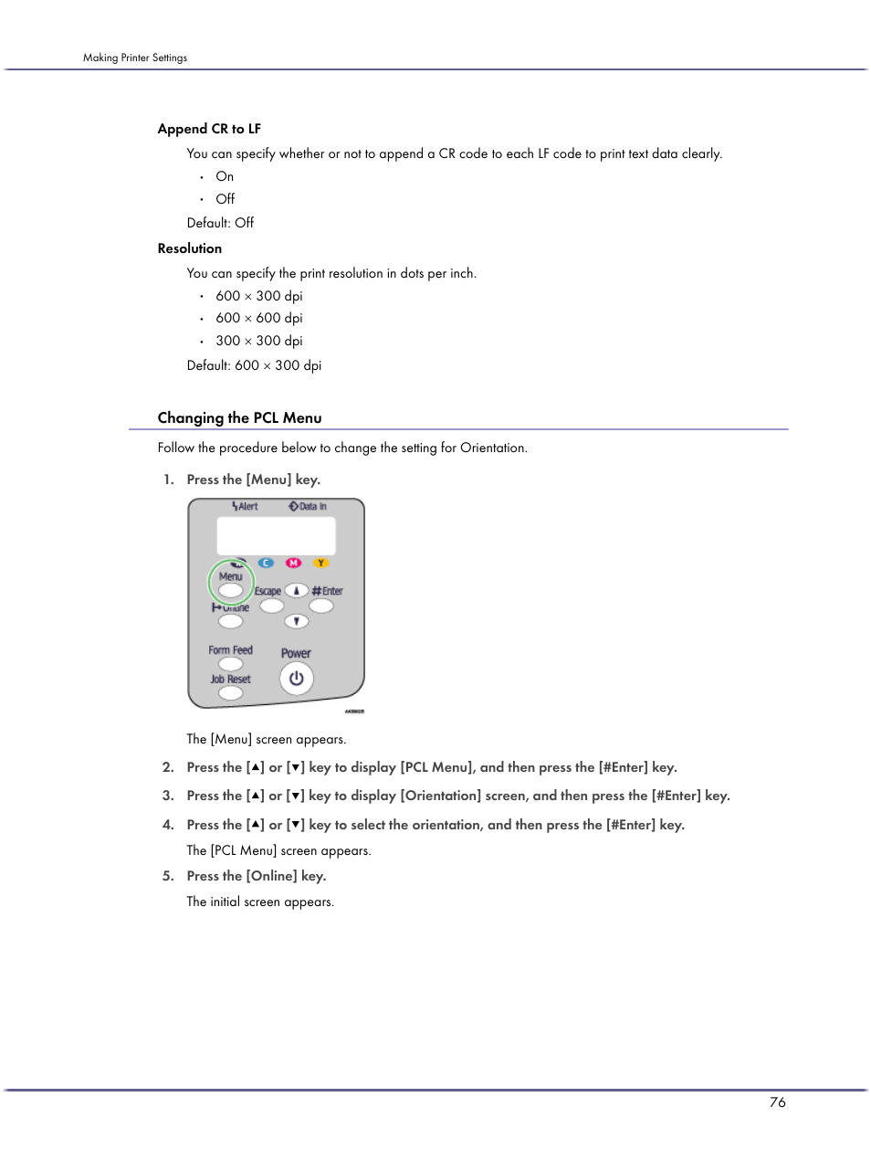 Changing the pcl menu | Lanier GX5050 User Manual | Page 79 / 279