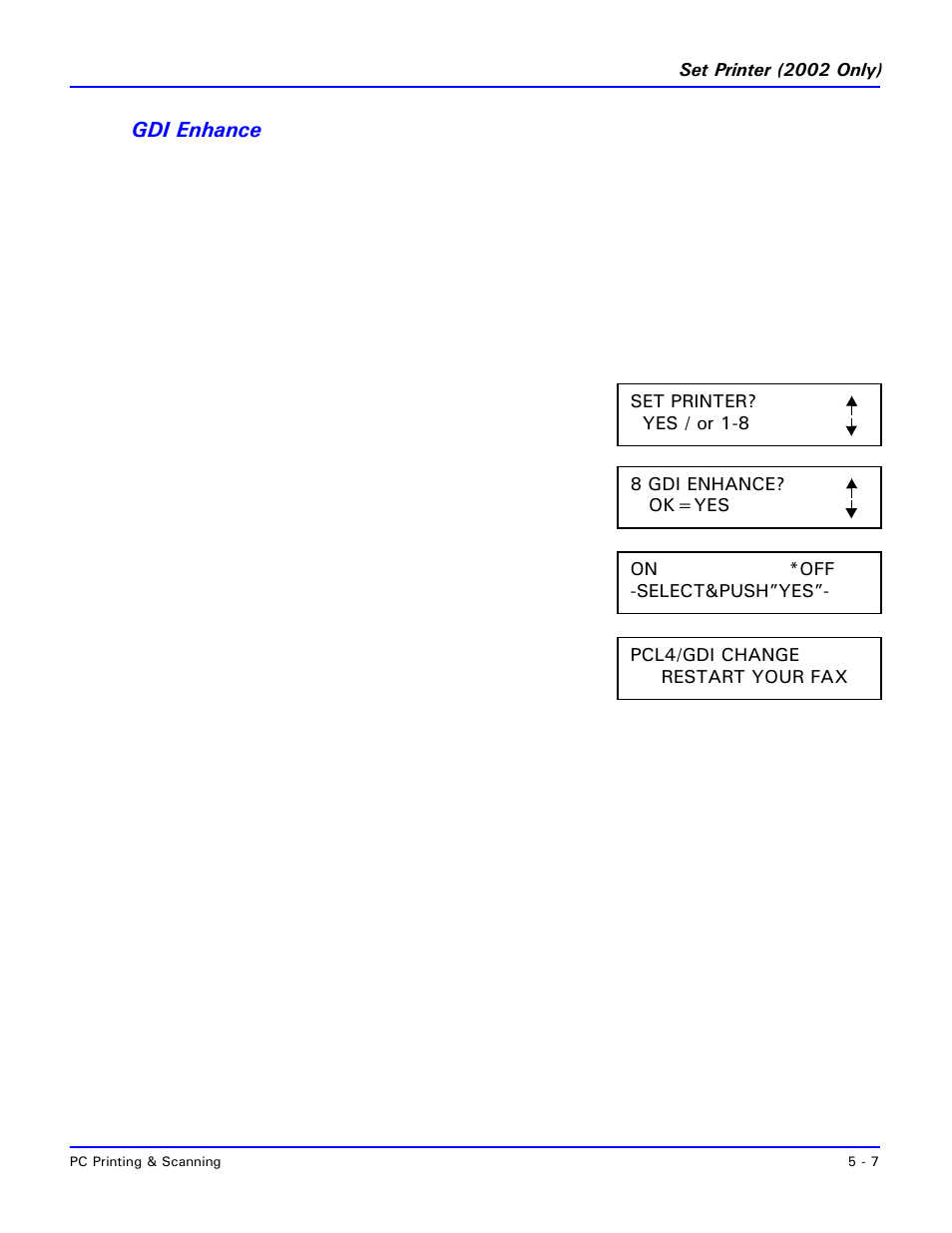 Gdi enhance, Gdi enhance -5 | Lanier 2001 User Manual | Page 115 / 210