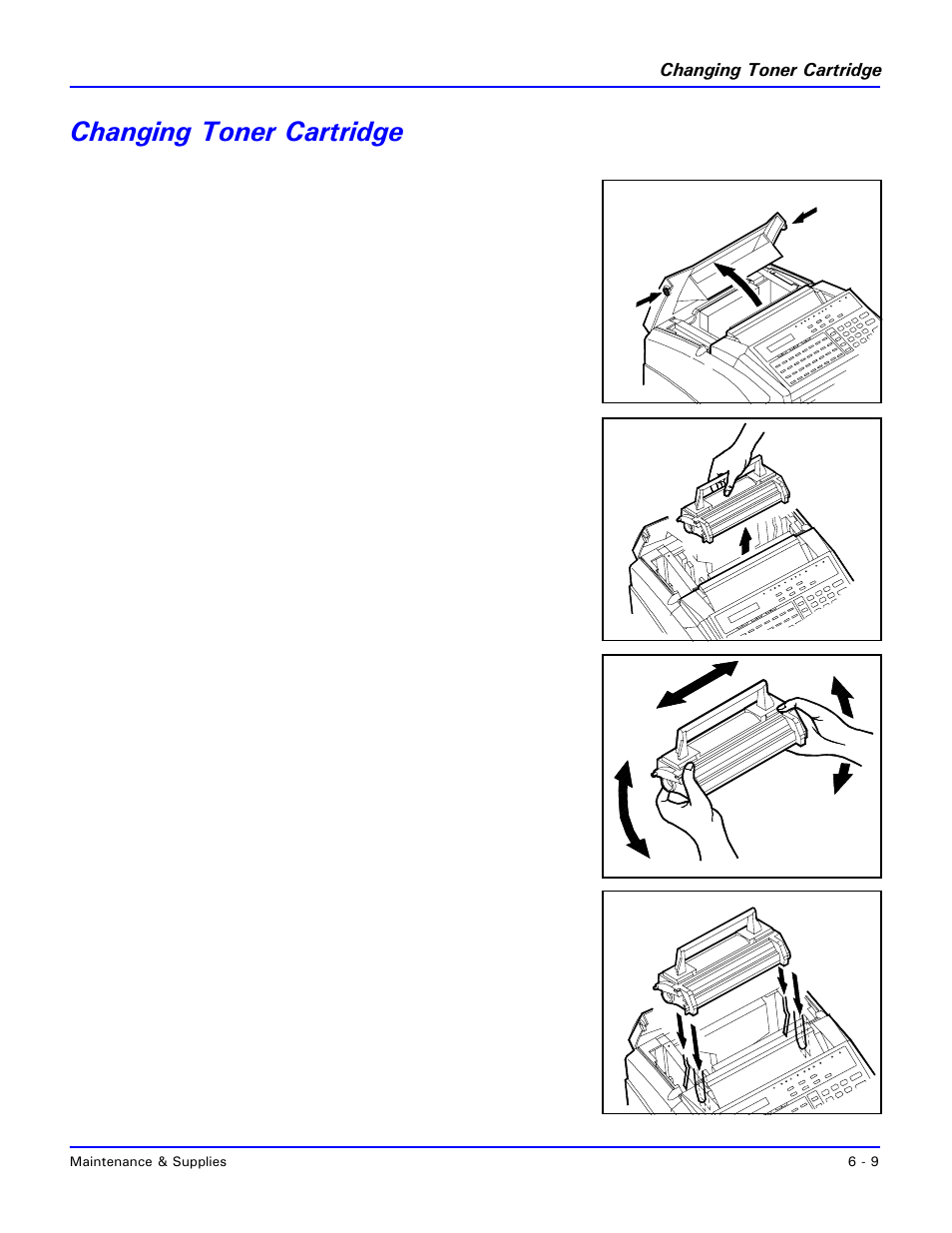 Changing toner cartridge, Changing toner cartridge -9, Changing toner cartridge 1 | Lanier 2001 User Manual | Page 145 / 210