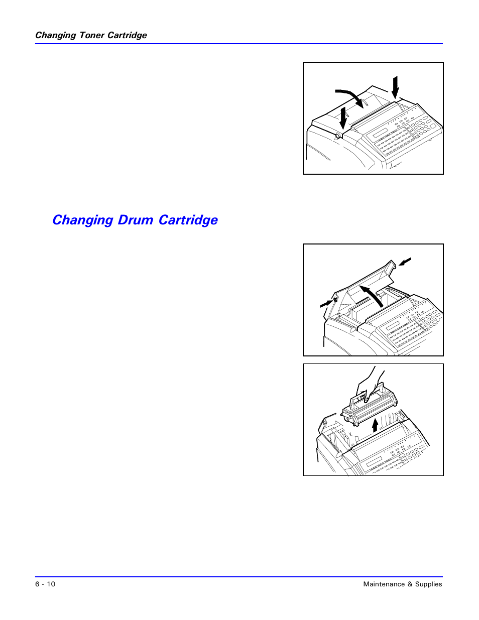 Changing drum cartridge, Changing drum cartridge -10, Changing drum cartridge 1 | Lanier 2001 User Manual | Page 146 / 210